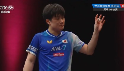张本智和3-1周启豪晋级！连克两国乒选手士气如虹 世界排名升第三